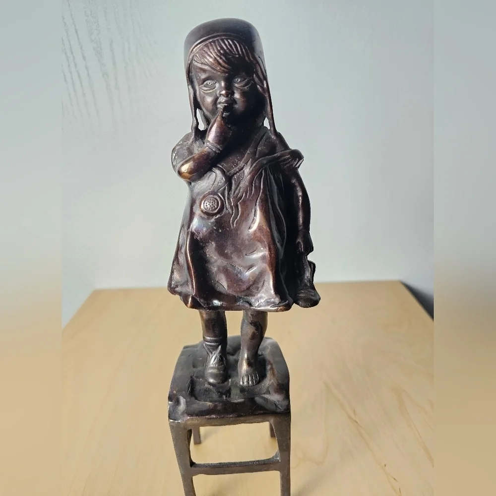 Bronze Reproduction of Juan Clara's Girl on a Stool